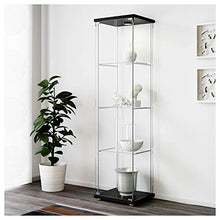 Load image into Gallery viewer, IKEA Glass-Door Cabinet, Black-Brown