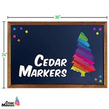 Load image into Gallery viewer, Cedar Markers 36"x24" Big Chalkboard with Wooden Frame. 100% Non-Porous Erasable Blackboard and Whiteboard for Liquid Chalk Markers. Magnet Board Chalk Board Decorative Chalkboard for Parties (36x24)