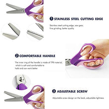 Load image into Gallery viewer, Pinking Shears Set (Pack of 8 PCS),Professional Dressmaking Scissors Crafts Zig Zag Cut Scissors with Sharp Stainless Steel Blades,Comfortable Handle ,Pinking Shears for Fabric
