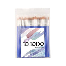 Load image into Gallery viewer, Round Paint Brushes,50 Pcs Art Paintbrushes for Kids/ Artists/Painters/Beginners/Students ,Short Plastic Handle,Nylon Hair Brushes for Acrylic Oil Watercolor Art Painting