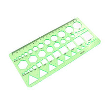 Load image into Gallery viewer, Tulead Drafting Tools Architecture Stencils Template Plstic Transparent Green Pack of 5 for School,Office