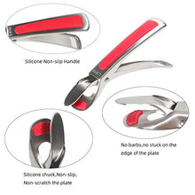 Load image into Gallery viewer, Gripper Clips Tongs for Lifting Hot Dishs Bowl Pot Pan Plate from instant Pot Microwave Oven Air Fryer,Botter opener,304 Stainless Steel,Kitchen Tongs,Food Tongs Bowl Clip. (RED)