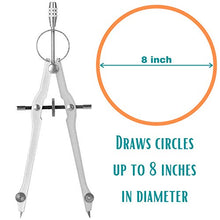 Load image into Gallery viewer, Mr. Pen- Professional Compass for Geometry, Extra Lead, Metal Compass, Compass, Compass Drawing Tool, Drawing Compass, Drafting Compass, Compass for Students, Compass for Woodworking, Compass Geometry