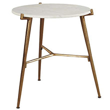 Load image into Gallery viewer, Signature Design by Ashley - Chadton Accent Table - Contemporary - White/Gold Finish