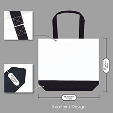 Load image into Gallery viewer, TOPDesign 1 | 3 | 6 | 12 | 24 Pack Super Strong Large 12oz Cotton Canvas Tote Bag, Reusable Grocery Shopping Cloth Bags, Fashionable Two-Tone Bags for Crafts, DIY Your Creative Designs (Pack of 1)