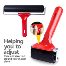 Load image into Gallery viewer, UCEC 3 PCS Rubber Rollers, Durable Hard Rubber Brayer Rollers for Crafting, Glue Roller Paint Brush for Printmaking Stamping Gluing, Anti Skid Tape Construction (2.4”, 5.9”, 7.9”)