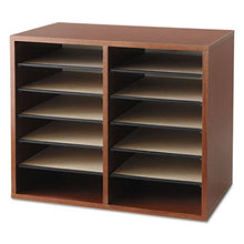 Load image into Gallery viewer, Safco Products 9420CY Wood Adjustable Literature Organizer, 12 Compartment, Cherry