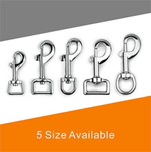 Load image into Gallery viewer, Garwor 4 Pcs Heavy Duty Chrome Swivel Snap Hooks with Spring,Round 0.77"x3.38",Pet Buckle Multipurpose Dog Leashes Key Chain for Linking Pet Leash & Collar,Pet Harness,Purse Straps,DIY Crafts