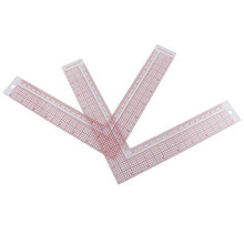Load image into Gallery viewer, ZYAMY 2pcs Plastic L-Square Rulers 5808 Tailor Ruler Craft Tools French Curve Sewing Measuring Ruler Professional DIY Craft Tailor Craftsman Sewing Tools