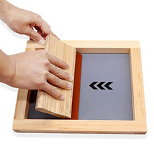 Load image into Gallery viewer, 21 Pieces Screen Printing Starter Kit, Angela&Alex 10 x 14 Inch Wood Silk Screen Printing Frame White Mesh Screen Printing Squeegees Inkjet Transparency Film and Mask Tape