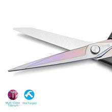Load image into Gallery viewer, LIVINGO Premium Tailor Scissors Heavy Duty Multi-Purpose Titanium Coating Forged Stainless Steel Sewing Fabric Leather Dressmaking Softgrip Shears Professional Crafting (9.5 INCH)