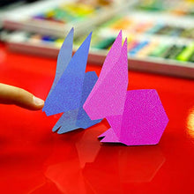 Load image into Gallery viewer, Lainrrew 200 Sheets Rainbow Origami Paper, 10 cm Glitter Square Origami Paper Shiny Folding Paper Easy Fold Glitter Paper Decoration Paper for DIY Crafts