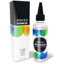 Load image into Gallery viewer, Floetrol Pouring Medium for Acrylic Paint | Flood Flotrol Additive | Pixiss Acrylic Pouring Oil for Creating Cells Perfect Flow 100% Pure High Grade Silicone (100ml/3.3-Ounce)