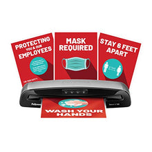Load image into Gallery viewer, Fellowes 5736606 Laminator Saturn3i 125, 12.5 inch, Rapid 1 Minute Warm-up Laminating Machine, with Laminating Pouches Kit , Silver, Black