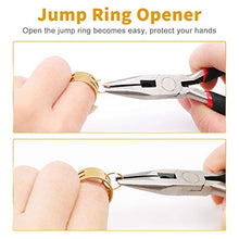 Load image into Gallery viewer, 1500 Pieces Jump Rings with Lobster Clasps and Jewelry Pliers for Jewelry Making Supplies Findings and Necklace Earring Repair (Gold)
