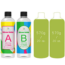 Load image into Gallery viewer, Silicone Molds Making Kit - 40oz Liquid Translucent Silicone Rubber for Silicone Molds Making - Easy 1:1 Mixing Ratio Silicone for DIY Resin Molds, Casting, Jewelry Making, Manual Making, Crafts