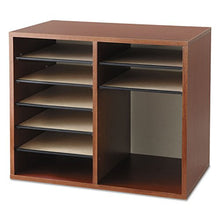 Load image into Gallery viewer, Safco Products 9420CY Wood Adjustable Literature Organizer, 12 Compartment, Cherry