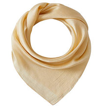 Load image into Gallery viewer, Bellonesc Women's Scarfs 100% Silk Small Square Scarves 21" x 21" Real silk Hair Scarfs Neckscarfs for Women (cream)