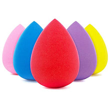 Load image into Gallery viewer, BEAKEY 5 Pcs Makeup Sponge Set Blender Beauty Foundation Blending Sponge, Flawless for Liquid, Cream, and Powder, Multi-colored Makeup Sponges