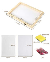 Load image into Gallery viewer, Caydo Paper Making Kit, Include A4 Size 9.8 x 13.4 Inch Wooden Paper Making Mould Frame Paper Making Screen, Nature Dried Flowers and Sponge for DIY Paper Craft