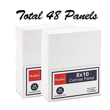 Load image into Gallery viewer, Madisi Painting Canvas Panels 48 Pack, 8X10, Classroom Value Pack Art Canvas
