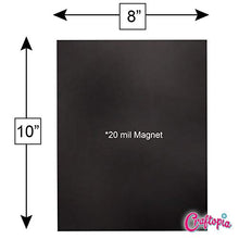 Load image into Gallery viewer, Craftopia Magnetic Adhesive Sheets | 8" x 10" | Pack of 10 | Magnets for Crafts! - Flexible Peel and Stick Self Adhesive for Crafts Photos Stamp Dies and More (8"x10" 10 Pack)