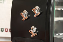Load image into Gallery viewer, Ninth Five Magnetic Clips - Heavy Duty Refrigerator Magnet Clips - 31mm Wide Scratch Safe - Clip Magnets Best for House Office School Use, Hanging Home Decoration, Photo Displays(12Pack)