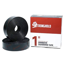 Load image into Gallery viewer, STRONGHOLD 1 Inch x 5 Yard Set - Adhesive Black Hook and Loop Fastener – Sticky Back Mounting Tape