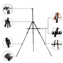Load image into Gallery viewer, FUDESY Easel Stand,66" Aluminum Metal Display Easel Artist Easel Tripod with Portable Bag Adjustable Height from 21" to 66" for Table-Top/Floor Painting,Displaying,Drawing