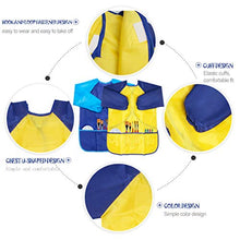 Load image into Gallery viewer, Cubaco 4 Pack Kids Art Smocks Children Waterproof Artist Painting Aprons with Long Sleeve and 3 Pockets for Age 3-8 Years