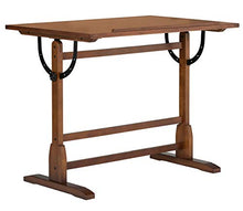 Load image into Gallery viewer, Vintage Rustic Oak Drafting Table, Top Adjustable Drafting Table Craft Table Drawing Desk Hobby Table Writing Desk Studio Desk, 42''W x 30''D