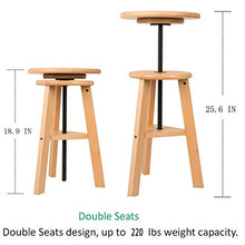 Load image into Gallery viewer, MEEDEN Wooded Drafting Stool with Adjustable Height,Artist Stool,Wood Bar Stool,Kitchen Stool,Perfect for Artists Studio,Home Use,Kitchen,Bars