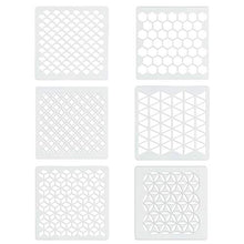 Load image into Gallery viewer, 6 Set Sacred Geometric Honeycomb Stencils, 7Inch Sashiko Stencil Art Painting Templates for Scrapbooking Drawing Tracing DIY Furniture Wall Floor Décor