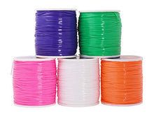 Load image into Gallery viewer, Mandala Crafts Plastic Lacing Cord Kit for Key Chains, Bracelets, Necklaces, Lanyards, Jewelry Making Rainbow 1.5mm