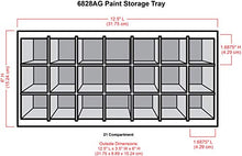 Load image into Gallery viewer, ArtBin 6828AG Paint Storage Tray, Art & Craft Supply Storage, Super Satchel System Accessory, Wall Mountable 21 Compartment Paint Organizer, White