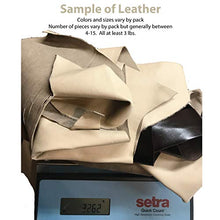 Load image into Gallery viewer, Memory Cross 3 lbs Real Cowhide Leather Scrap for Crafting - Remnants from Furniture Making, Soft and Flexible, and Sizes - 4-15 Pieces