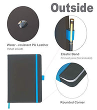 Load image into Gallery viewer, BESTWYA Classic Notebook PU Leather Hard Cover Size 5.8 x 3.6 Inch 160 Pages White Lined Paper (Pocket Size,Black)
