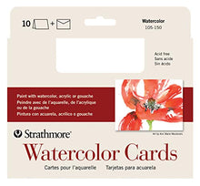 Load image into Gallery viewer, Strathmore 105-150-1 Watercolor Cards, Cold Press, 5" x 6.875", 10 Cards and Envelopes