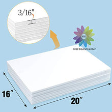 Load image into Gallery viewer, Pack of 10, 16x20 Self Adhesive Foamboard for Picture and Poster Mounting, Lightweight White Color Foam Board for Crafts, Artworks, School Projects, 3/16 inches Thick