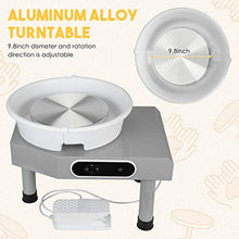 Load image into Gallery viewer, 350W LCD Pottery Wheel Machine, Speed-Adjustable Pottery Wheel Machine with Removable Basin and Foot Pedal Speed Regulation for Adults Kids Ceramic Work Clay Art Craft