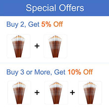 Load image into Gallery viewer, 13 Pcs Long Handle Pointed Round Large Paint Brushes Set with Premium Quality Synthetic Sable Hair for Acrylic Watercolor Oil Gouache Painting by Art Students, Professionals and Artists