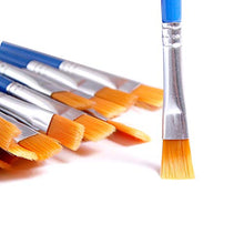 Load image into Gallery viewer, DECYOOL 100 Pcs Flat Paint Brushes,Small Brush Bulk for Detail Painting,Nylon Hair Brushes Acrylic Oil Watercolor Fine Art Painting for Kids,Children,Students,Starter,Teens, Adults, Artist