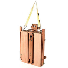Load image into Gallery viewer, Kuyal Wooden Easel & Painting Storage Box with Drawer, Shoulder Strap, Palette ,Indoor Outdoor Field Folding Portable Easel, Box Easel Sketchbox for Painting, Sketching, Display