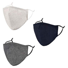 Load image into Gallery viewer, Men Cloth Designer Face Mask, Black Grey Navy Blue Adjustable Breathable Washable Reusable Fashion Cotton Fabric, Printed 3 4 Layer Adult Ladies Pretty 3ply Comfortable Facemask Madks Cubre Bocas