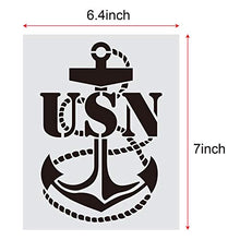 Load image into Gallery viewer, 9 Pack 6.4x7 Inch American Paintings Flag Stencil Military Series Stencil Template Marine Corps/Army/Air Force for Wood, Fabric, Paper, Airbrush, Rock and Wall Art