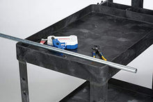 Load image into Gallery viewer, Rubbermaid Commercial Products 2-Shelf Utility/Service Cart, Medium, Lipped Shelves, Ergonomic Handle, 500 Lbs. Capacity, For Warehouse/Garage/Cleaning/Manufacturing (Fg452088Bla)