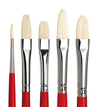 Load image into Gallery viewer, da Vinci Oil & Acrylic Series 4240 Maestro 2 Oil Brush Set, Hog Bristle with Red Handles, 5 Brushes (Series 5023, 5123, 5423, 5923, 5723)