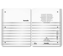 Load image into Gallery viewer, HAMELIN College Ruled Notebooks, Spiral bound, 70 sheets Assorted Colors Pack 3, "8"x10.5"