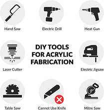 Load image into Gallery viewer, 8x11 Clear Acrylic Plastic Sheet - 2 Pack 8" x 11" 1/8" Thinkness Transparent Plexi Glass Board Panel for Signs DIY Display Projects Craft Picture Frame Display, with Protective Paper on Both Sides