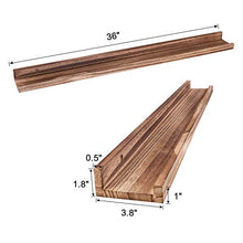 Load image into Gallery viewer, AZSKY Rustic Picture Wall Ledge for Photo Frames, Country Style,Floating Wall Shelf, Set of 2(Solid Pine Wood, 24 Inches) (36)